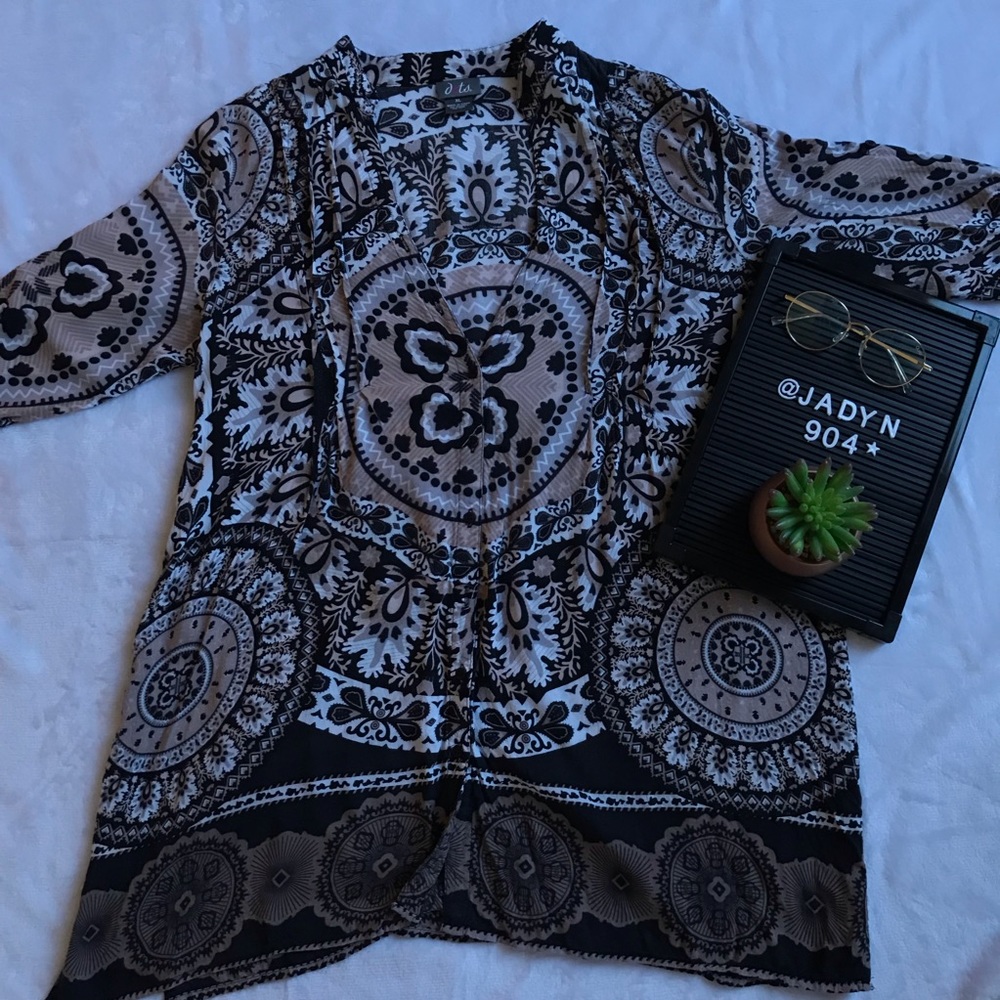 Dots Patterned Button Down Top